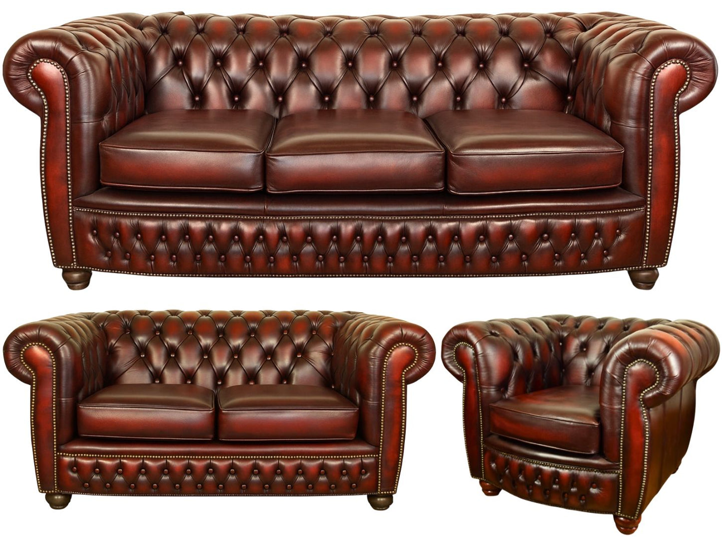The Chamberlain Chesterfield 3 Piece Suite