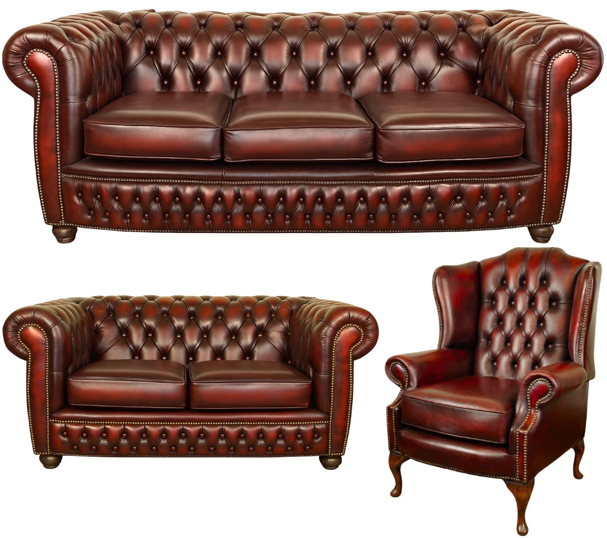 The Chamberlain Chesterfield 3 Piece Suite