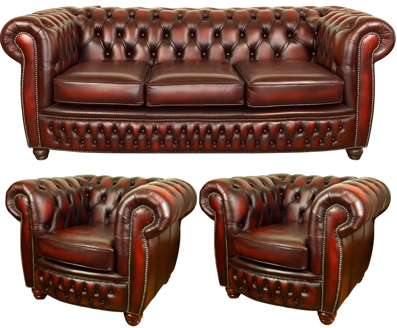 The Chamberlain Chesterfield 3 Piece Suite
