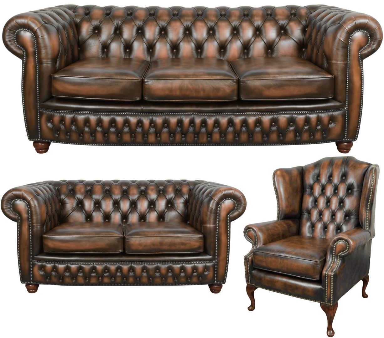 The Chamberlain Chesterfield 3 Piece Suite