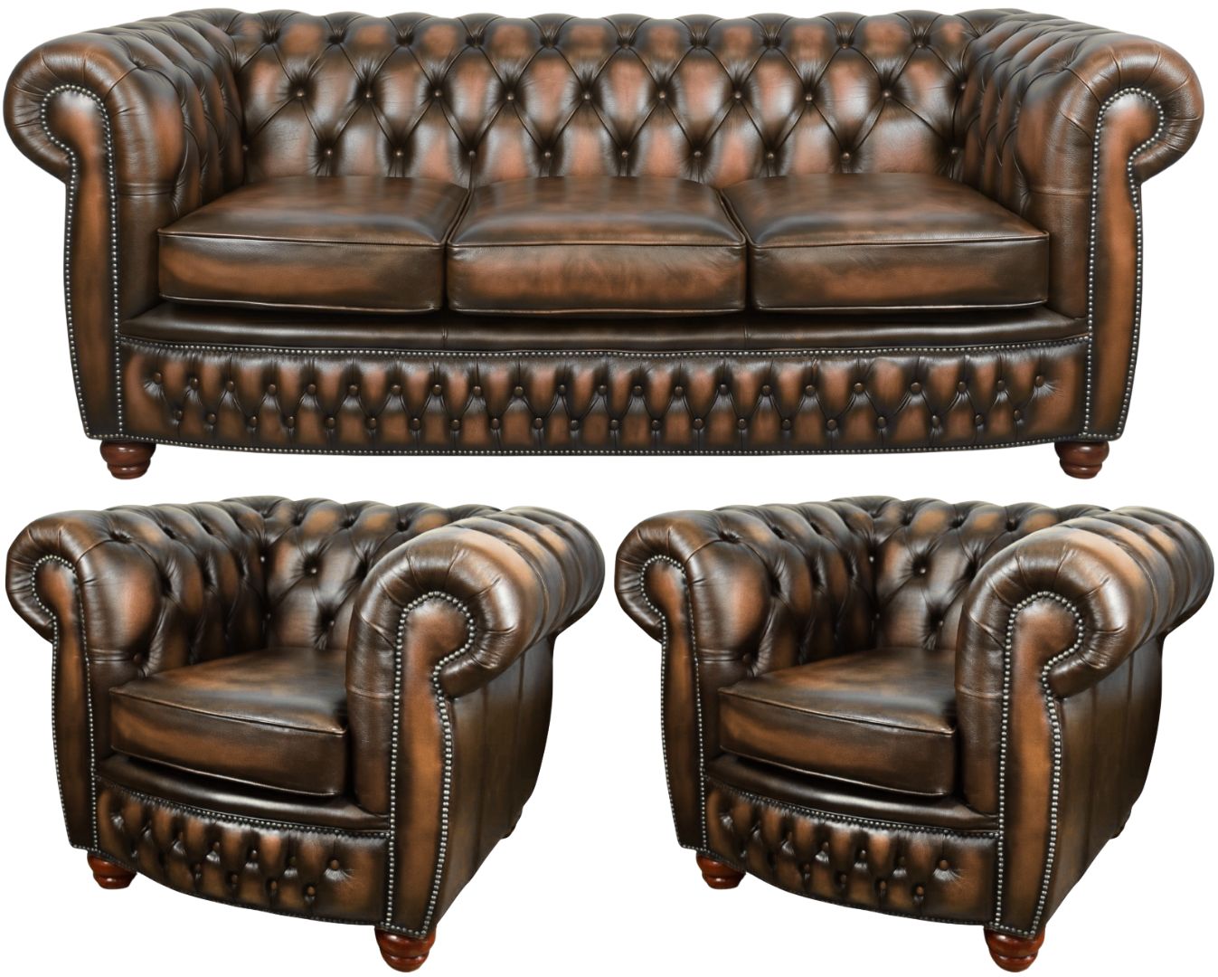 The Chamberlain Chesterfield 3 Piece Suite