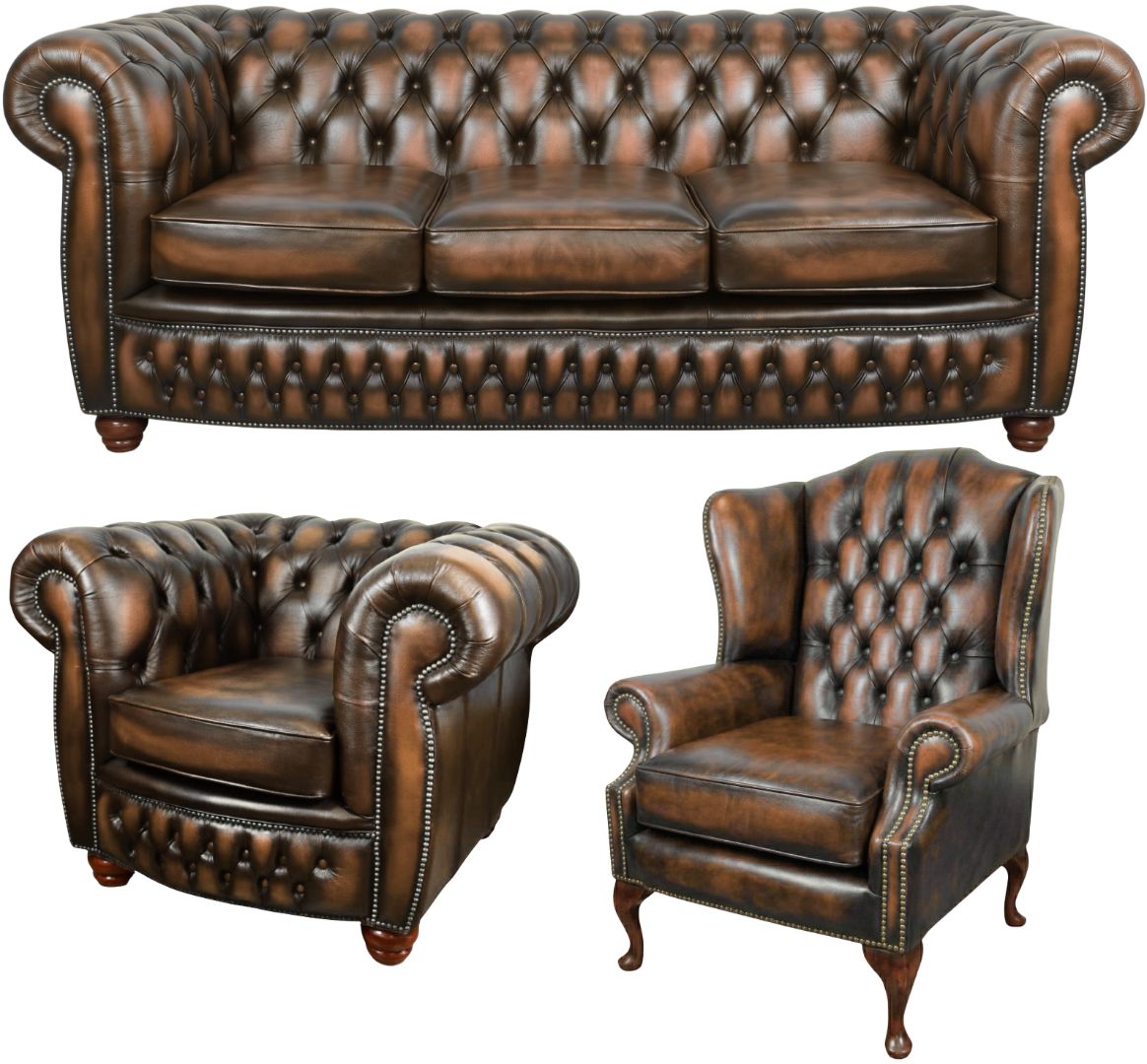 The Chamberlain Chesterfield 3 Piece Suite