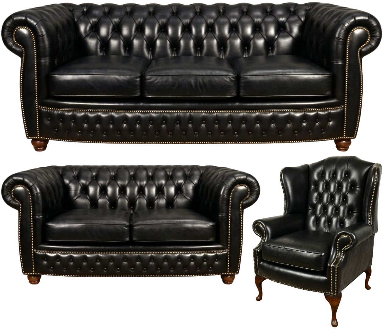The Chamberlain Chesterfield 3 Piece Suite