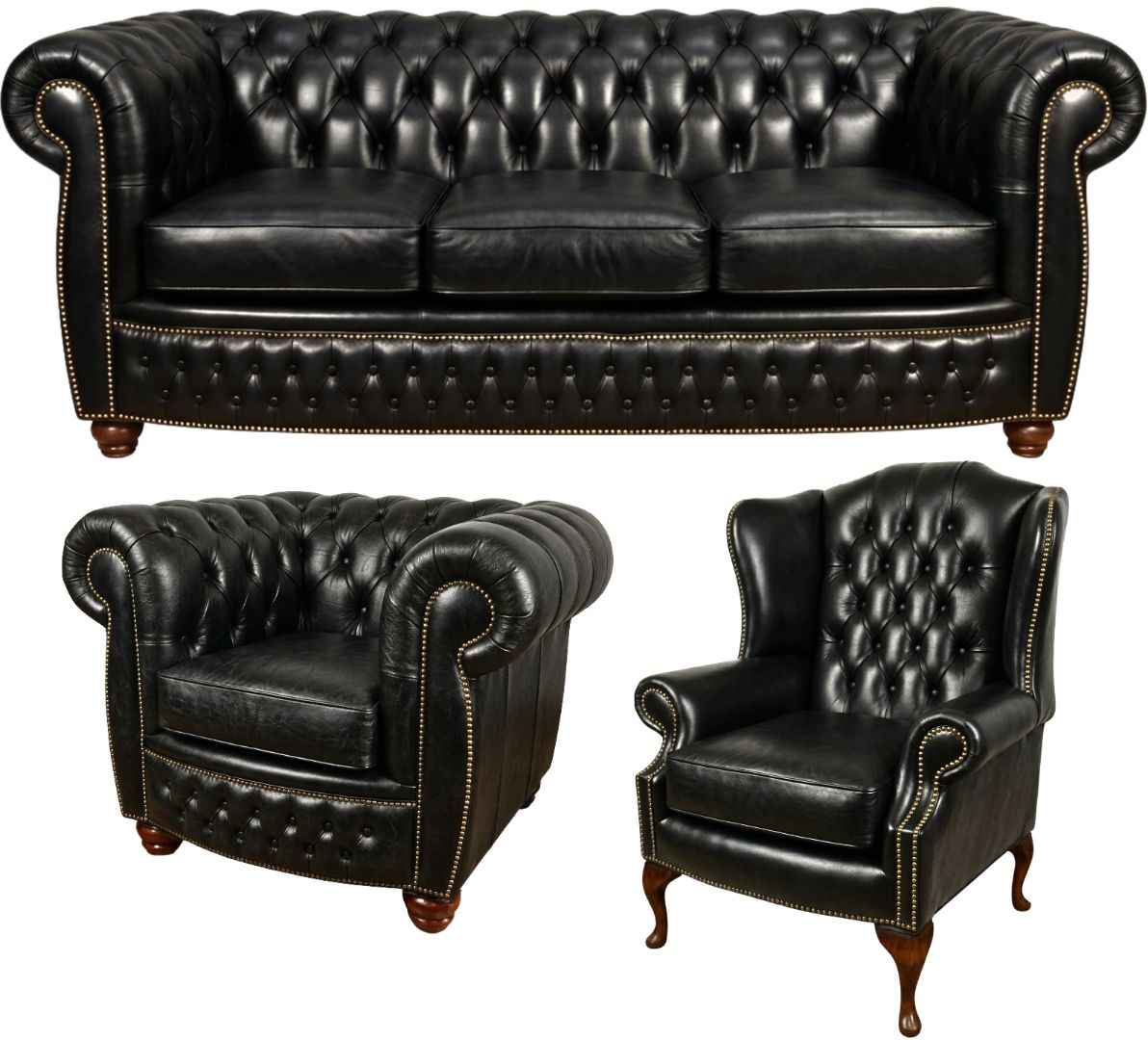 The Chamberlain Chesterfield 3 Piece Suite