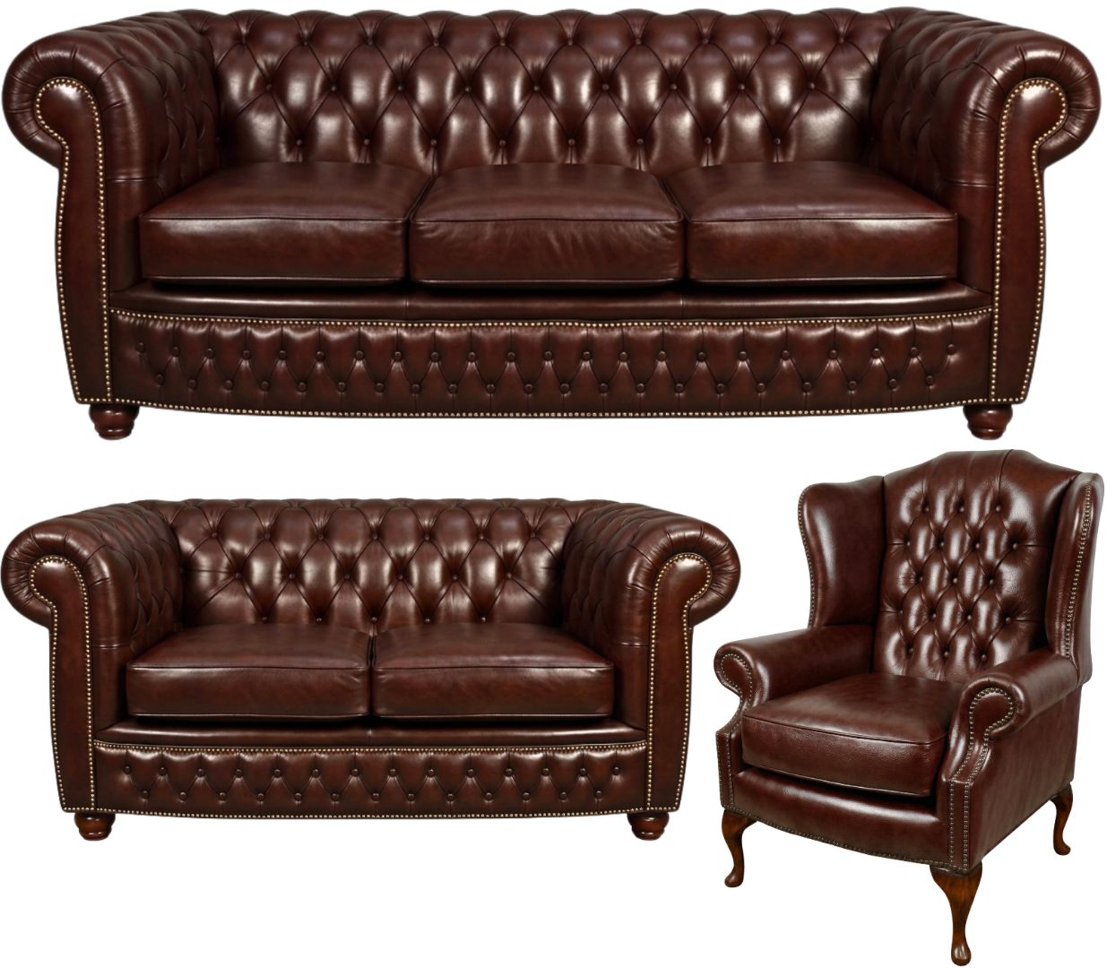 The Chamberlain Chesterfield 3 Piece Suite