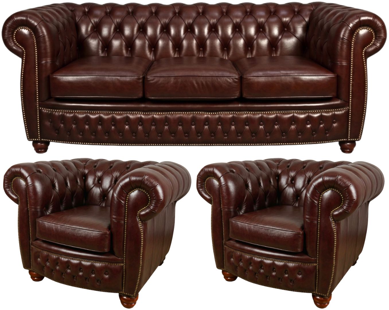 The Chamberlain Chesterfield 3 Piece Suite