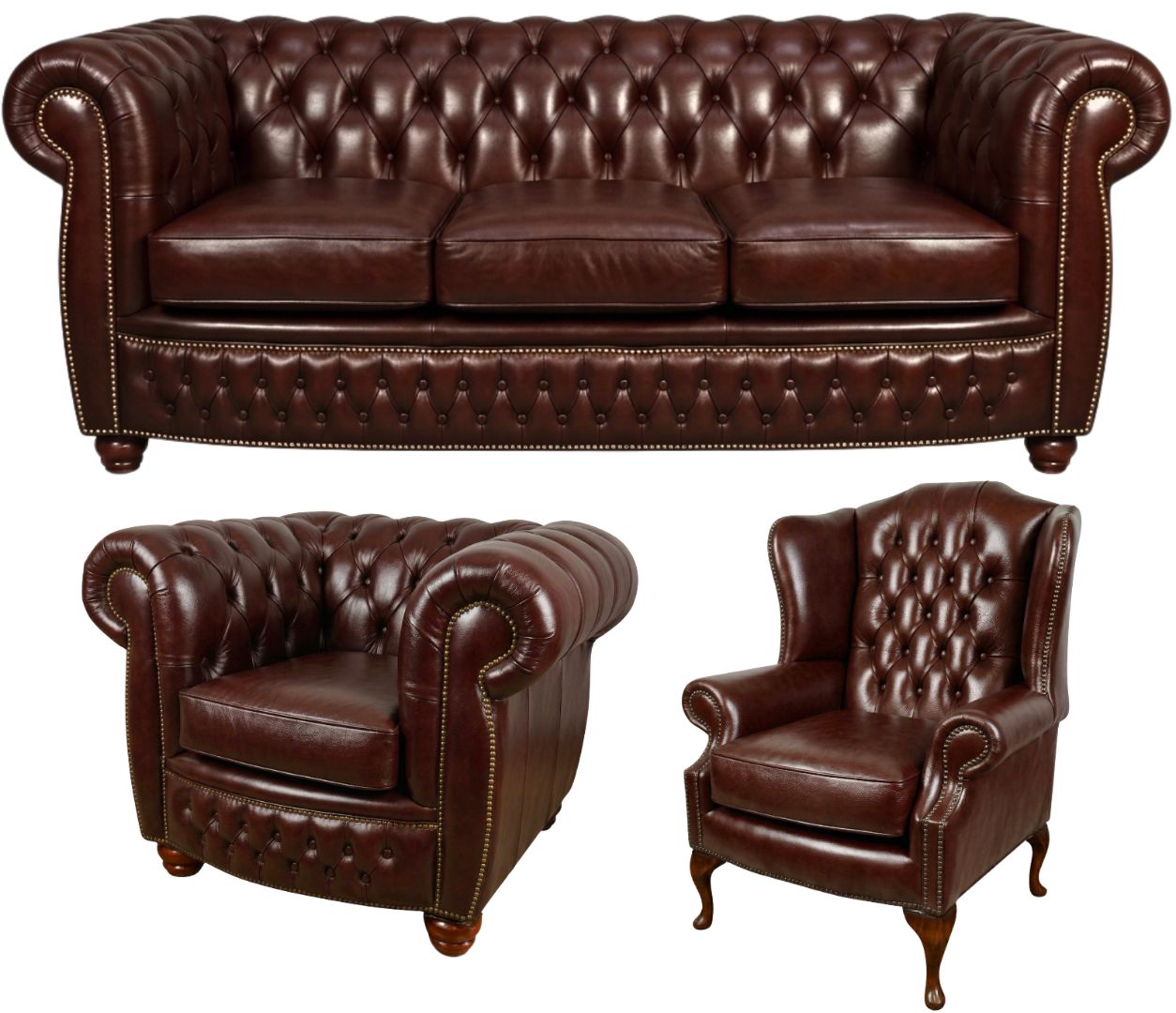The Chamberlain Chesterfield 3 Piece Suite