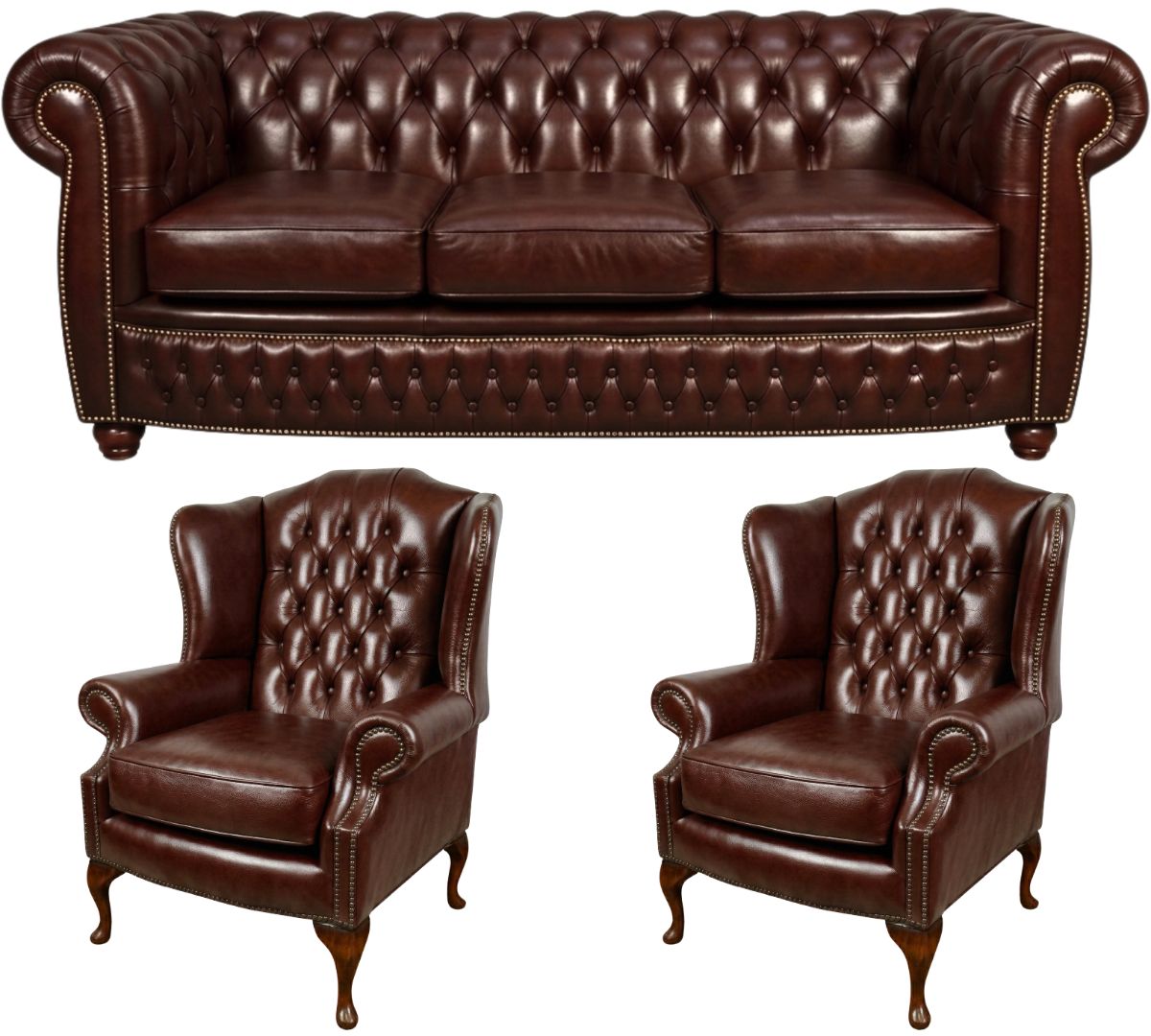 The Chamberlain Chesterfield 3 Piece Suite
