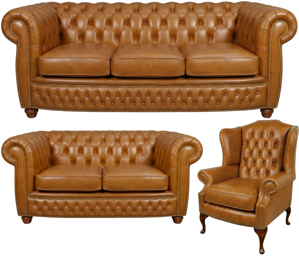 The Chamberlain Chesterfield 3 Piece Suite