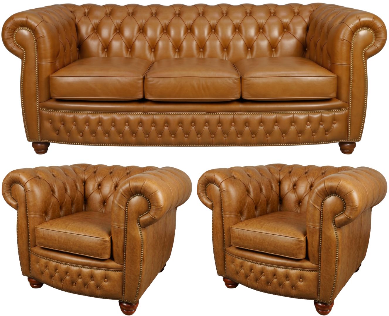 The Chamberlain Chesterfield 3 Piece Suite