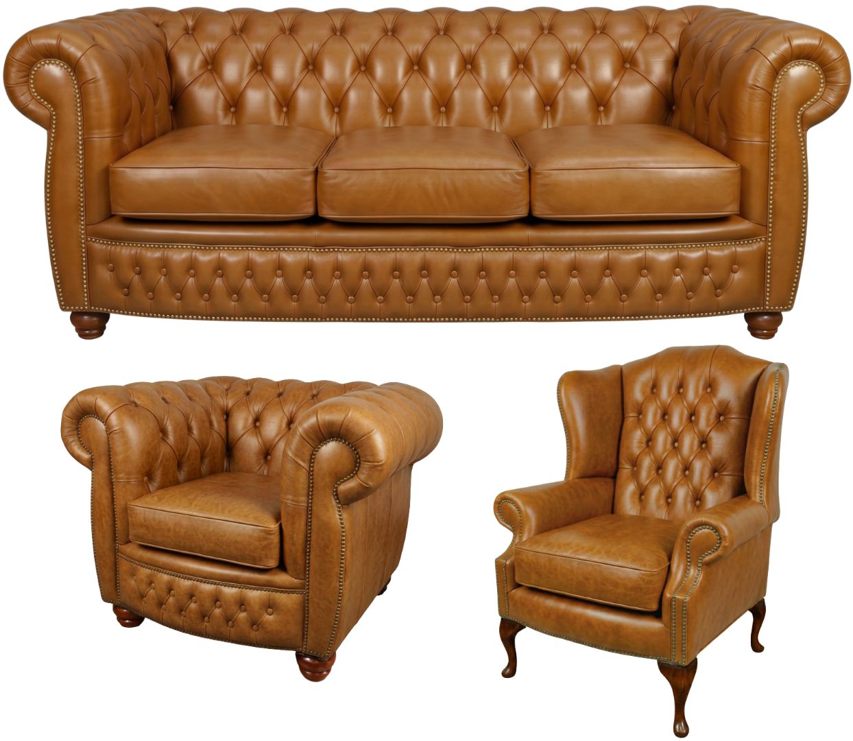 The Chamberlain Chesterfield 3 Piece Suite