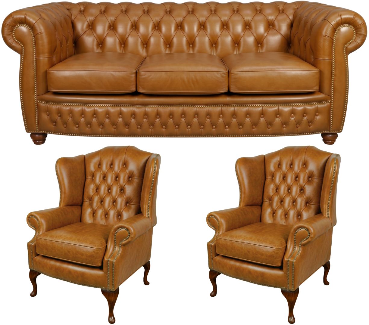 The Chamberlain Chesterfield 3 Piece Suite