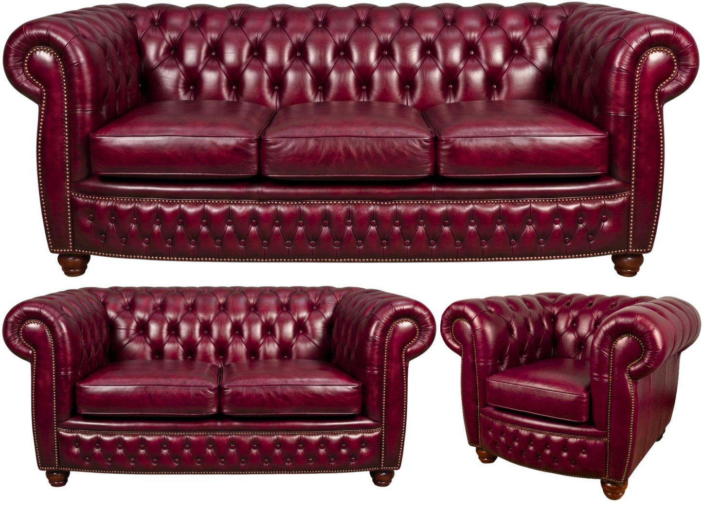 The Chamberlain Chesterfield 3 Piece Suite
