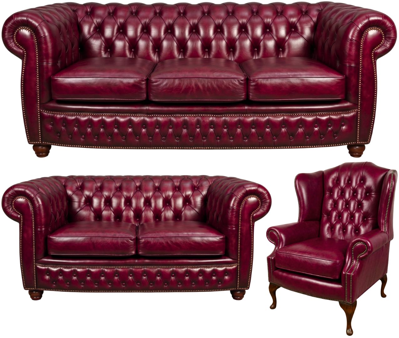 The Chamberlain Chesterfield 3 Piece Suite