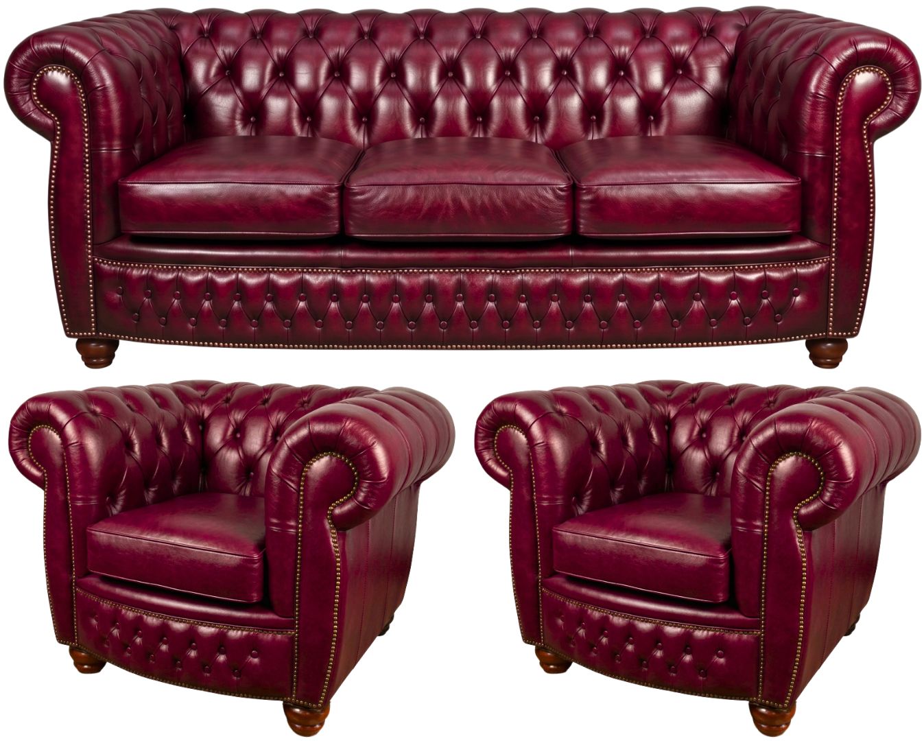 The Chamberlain Chesterfield 3 Piece Suite