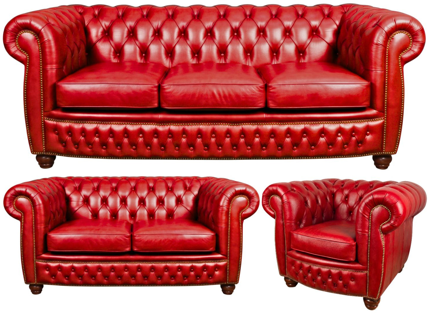 The Chamberlain Chesterfield 3 Piece Suite