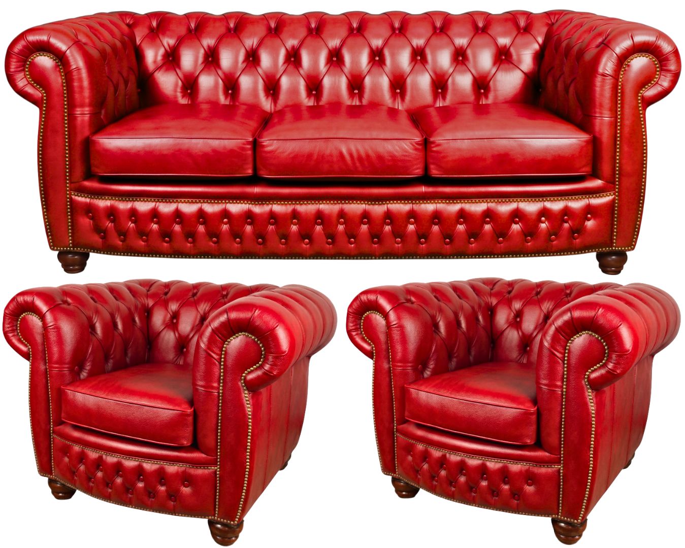 The Chamberlain Chesterfield 3 Piece Suite