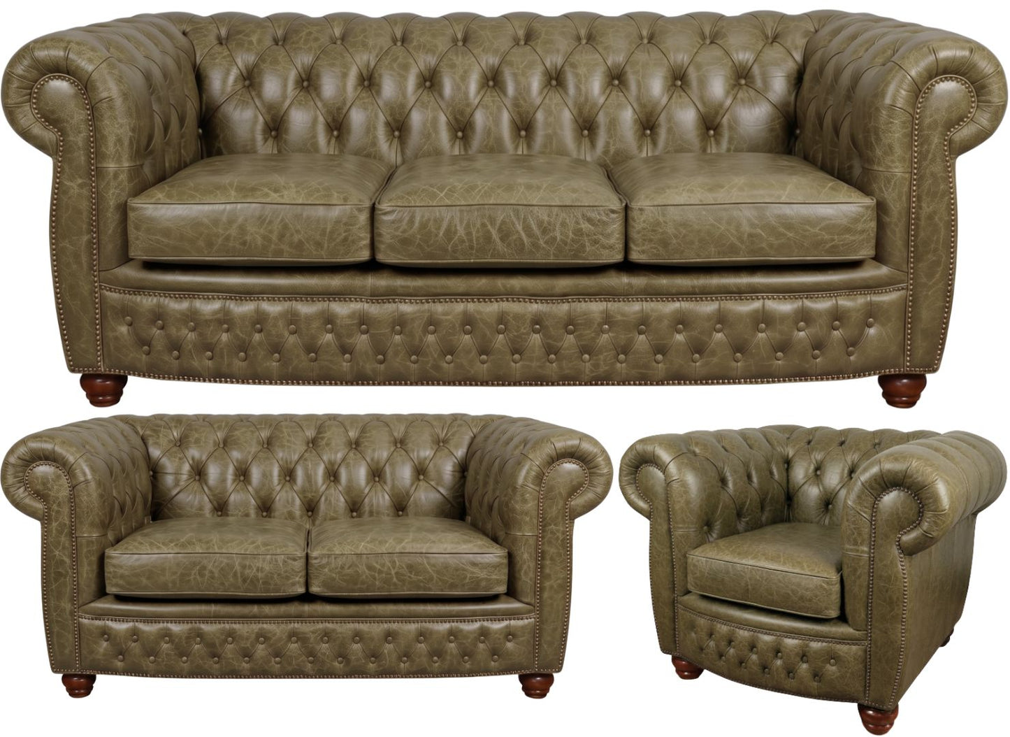 The Chamberlain Chesterfield 3 Piece Suite