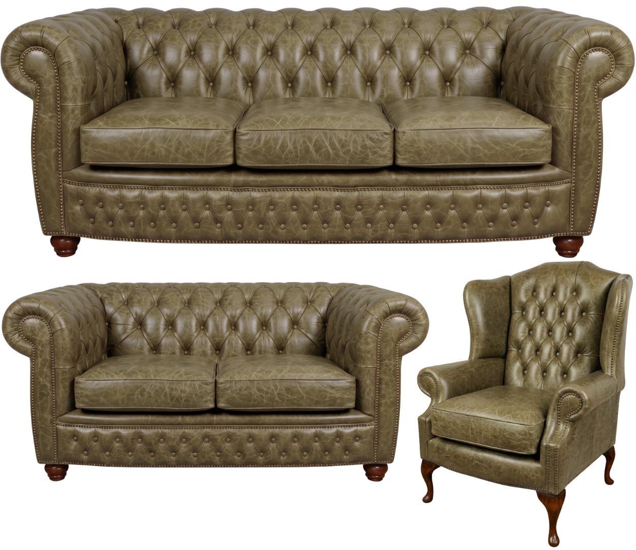 The Chamberlain Chesterfield 3 Piece Suite