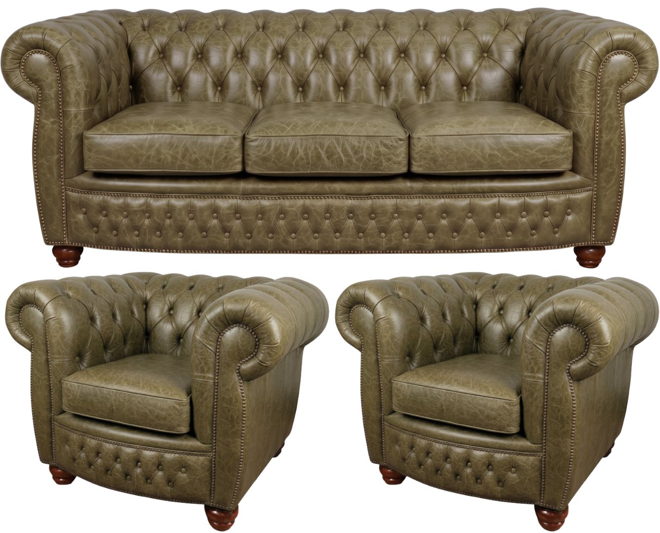The Chamberlain Chesterfield 3 Piece Suite