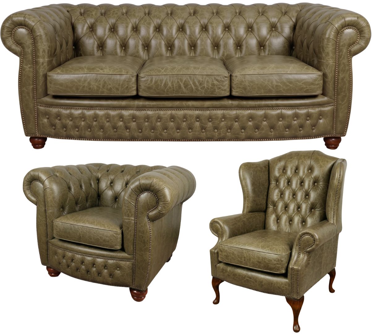 The Chamberlain Chesterfield 3 Piece Suite