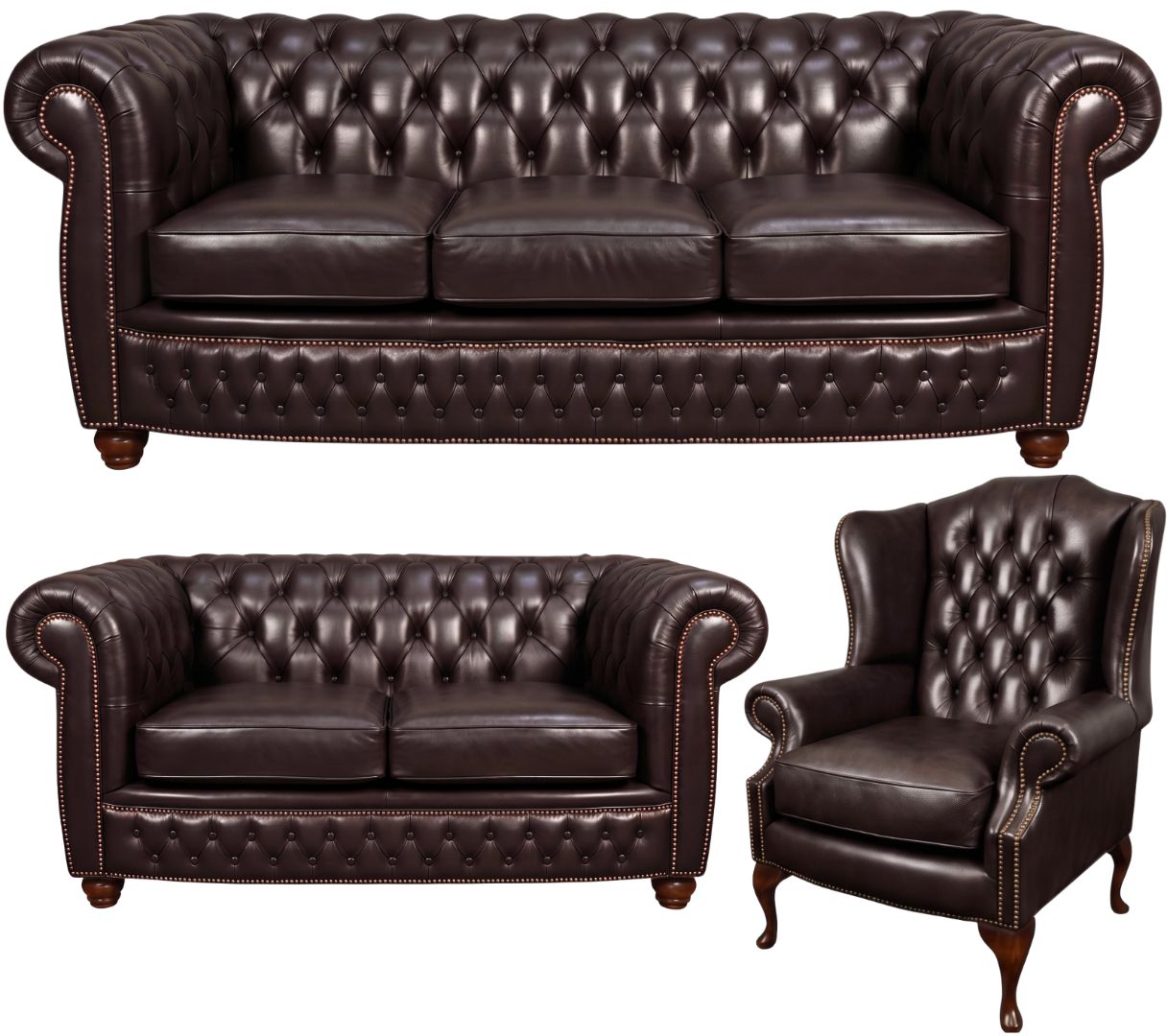 The Chamberlain Chesterfield 3 Piece Suite
