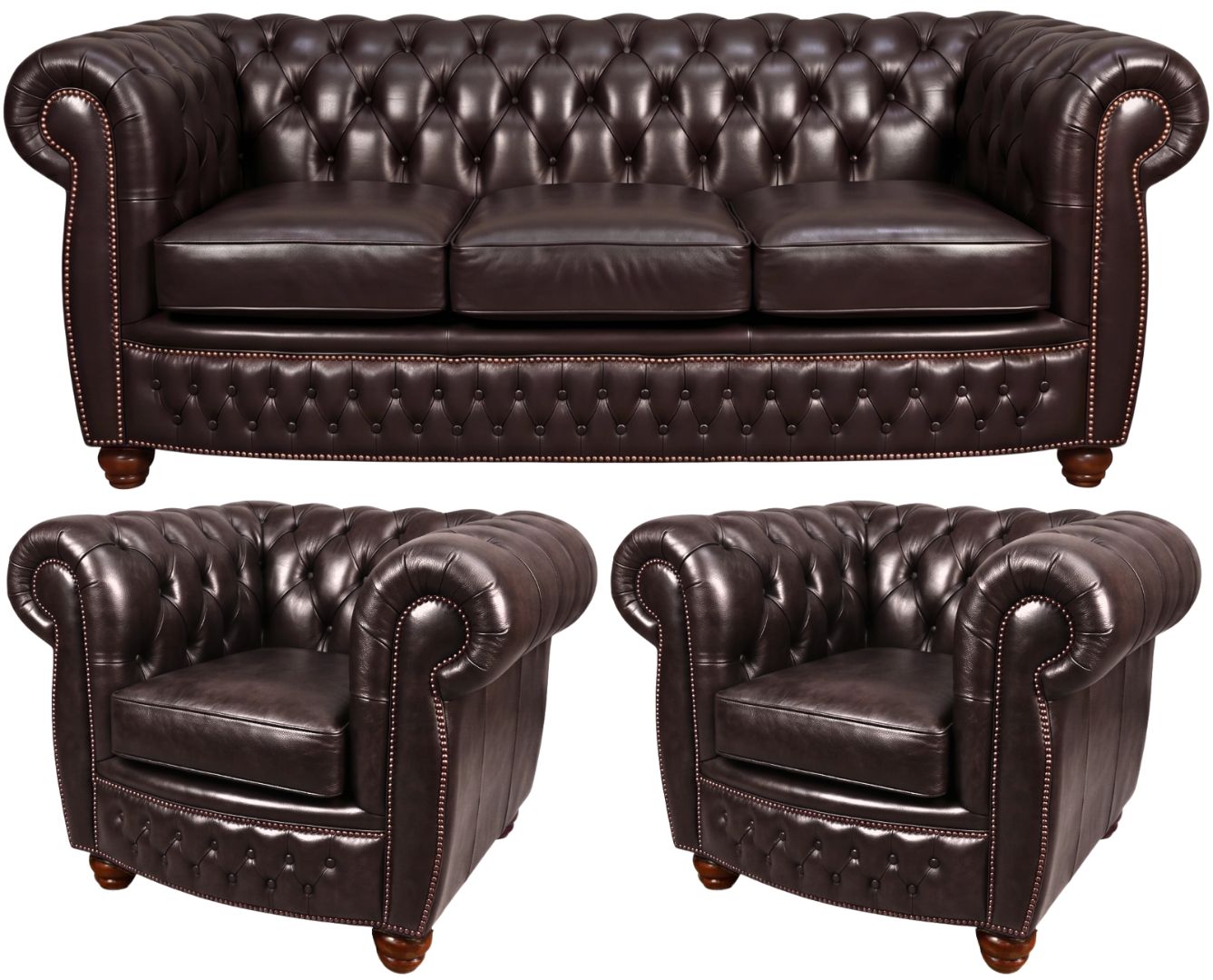 The Chamberlain Chesterfield 3 Piece Suite