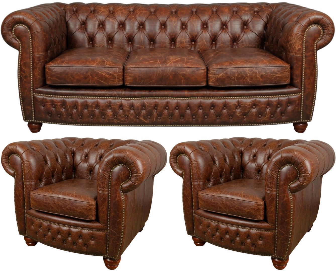 The Chamberlain Chesterfield 3 Piece Suite