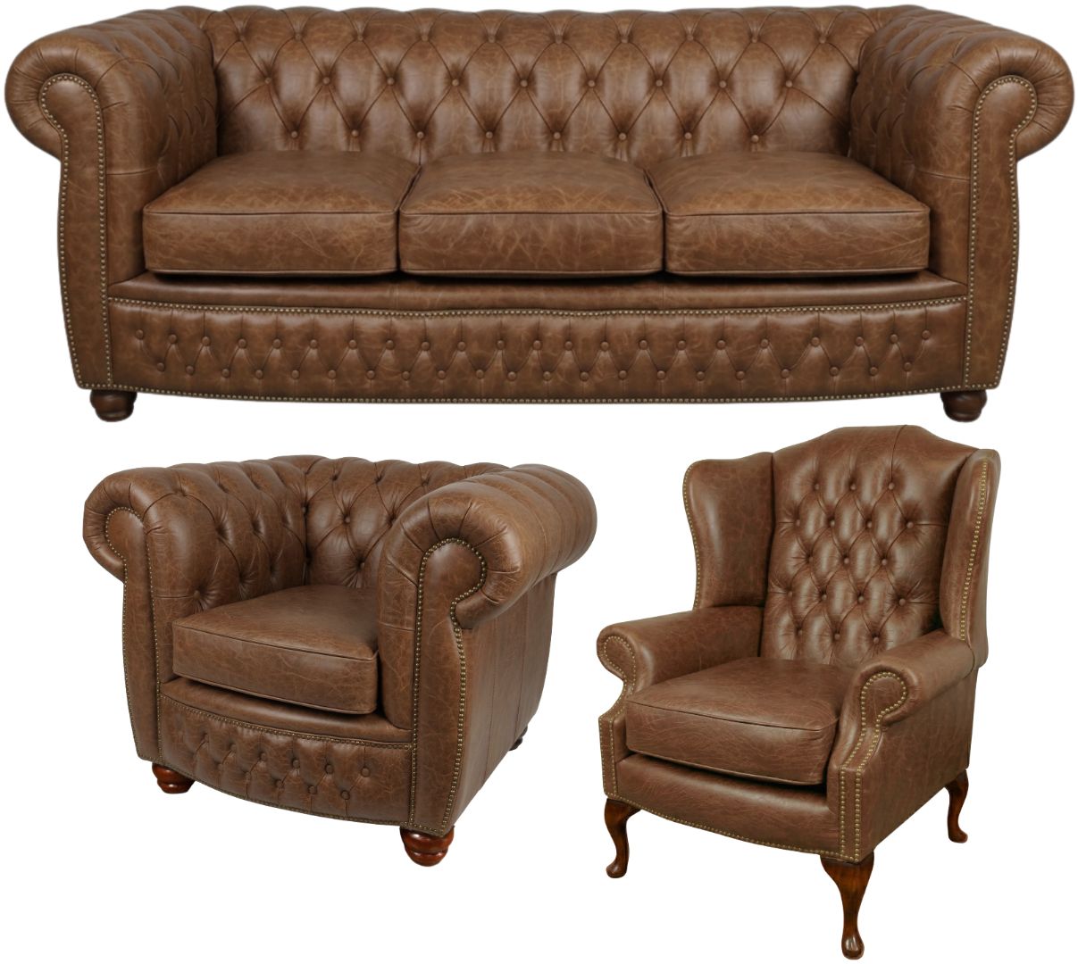 The Chamberlain Chesterfield 3 Piece Suite