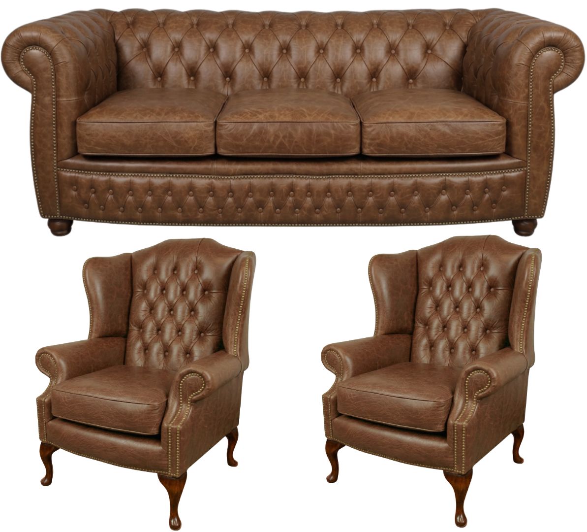 The Chamberlain Chesterfield 3 Piece Suite