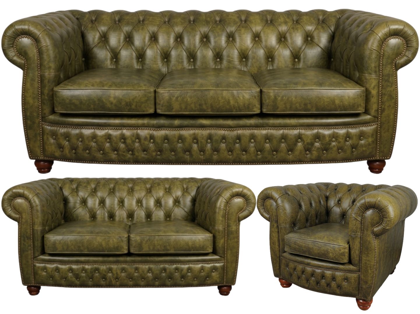 The Chamberlain Chesterfield 3 Piece Suite