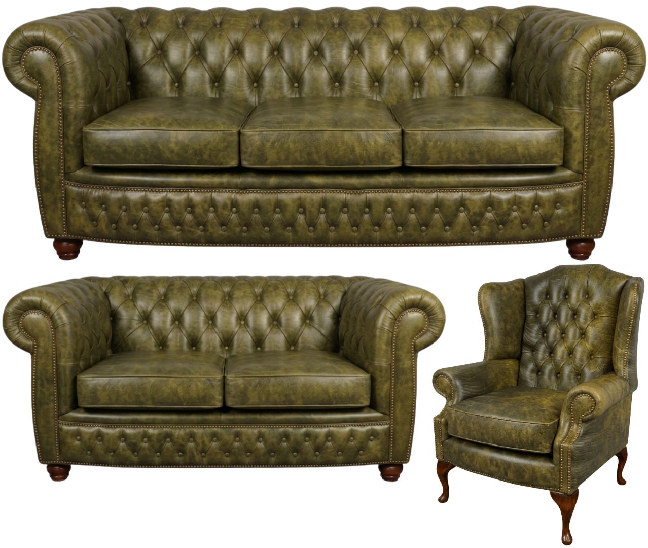 The Chamberlain Chesterfield 3 Piece Suite