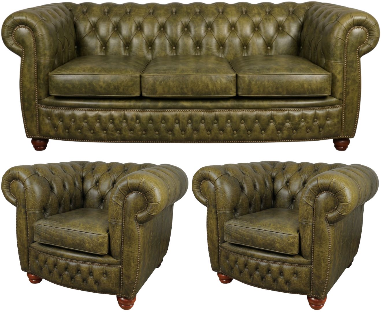 The Chamberlain Chesterfield 3 Piece Suite