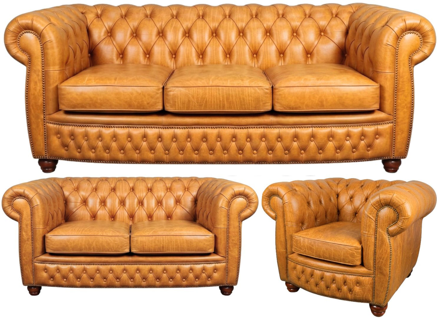 The Chamberlain Chesterfield 3 Piece Suite