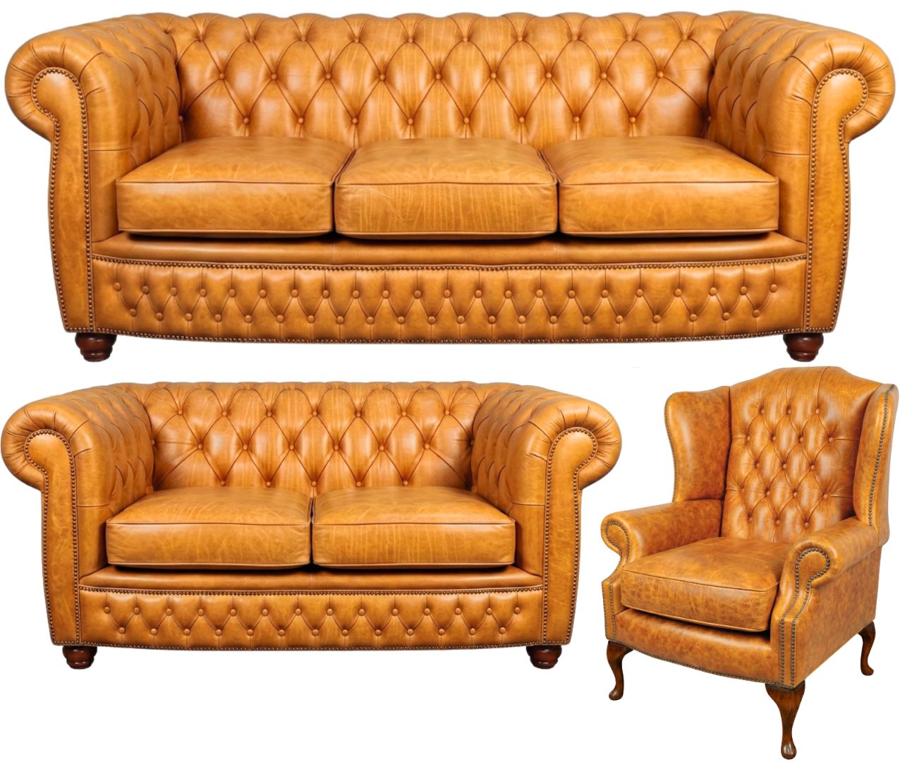 The Chamberlain Chesterfield 3 Piece Suite