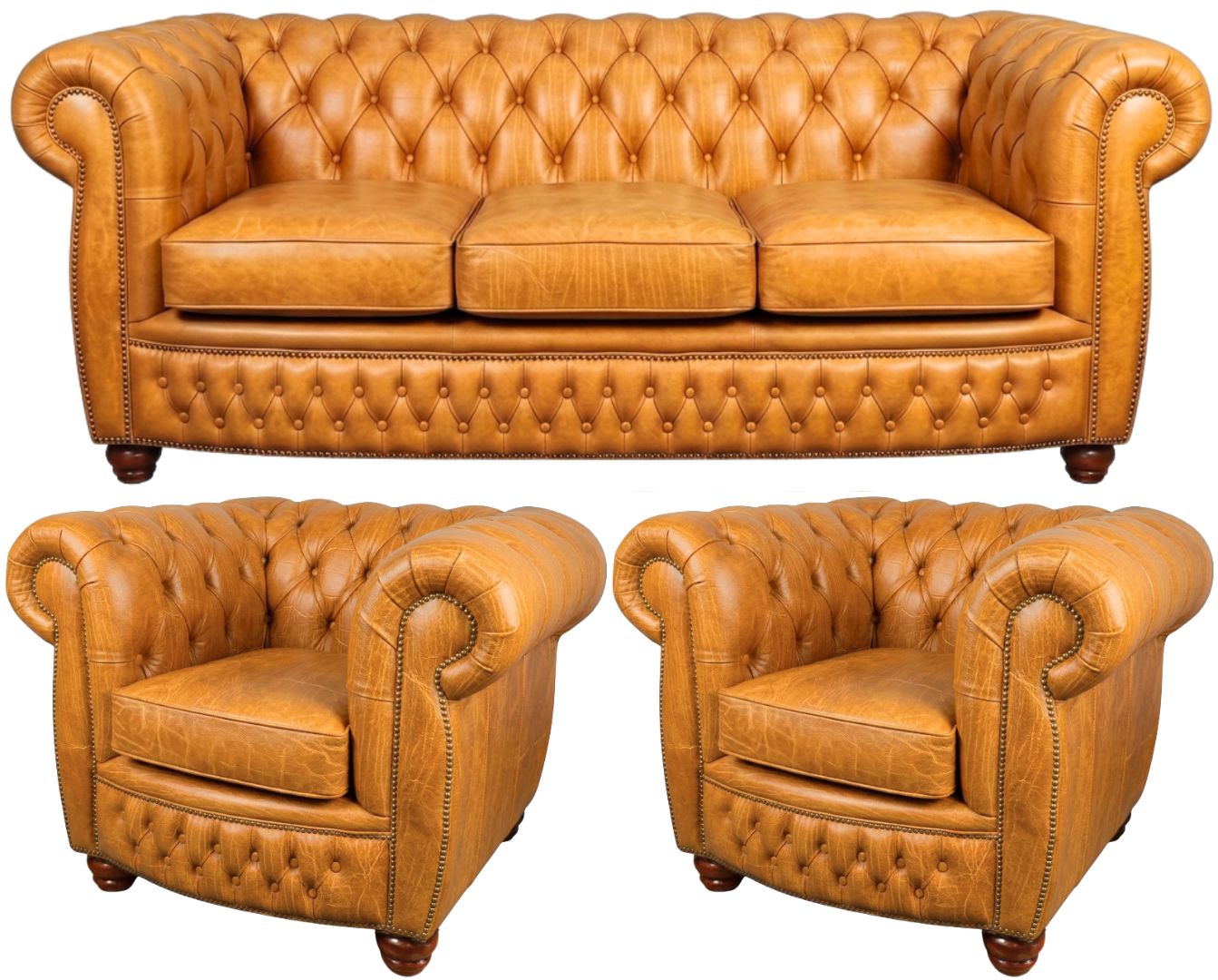 The Chamberlain Chesterfield 3 Piece Suite