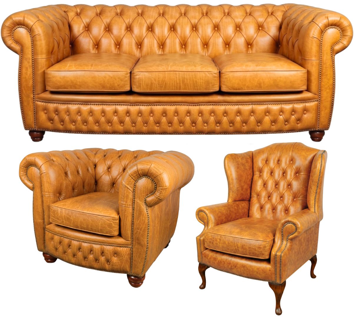 The Chamberlain Chesterfield 3 Piece Suite
