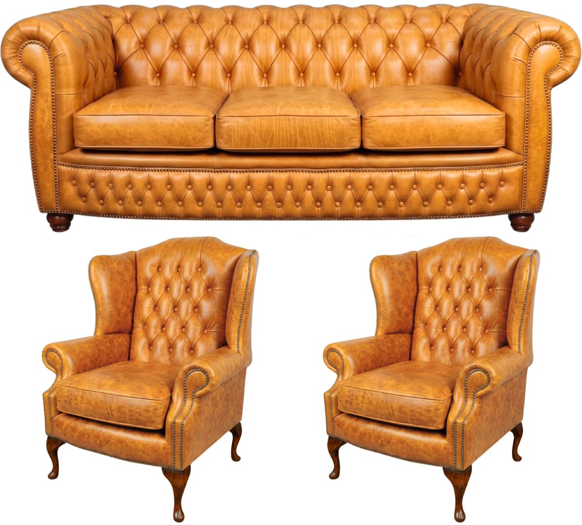 The Chamberlain Chesterfield 3 Piece Suite