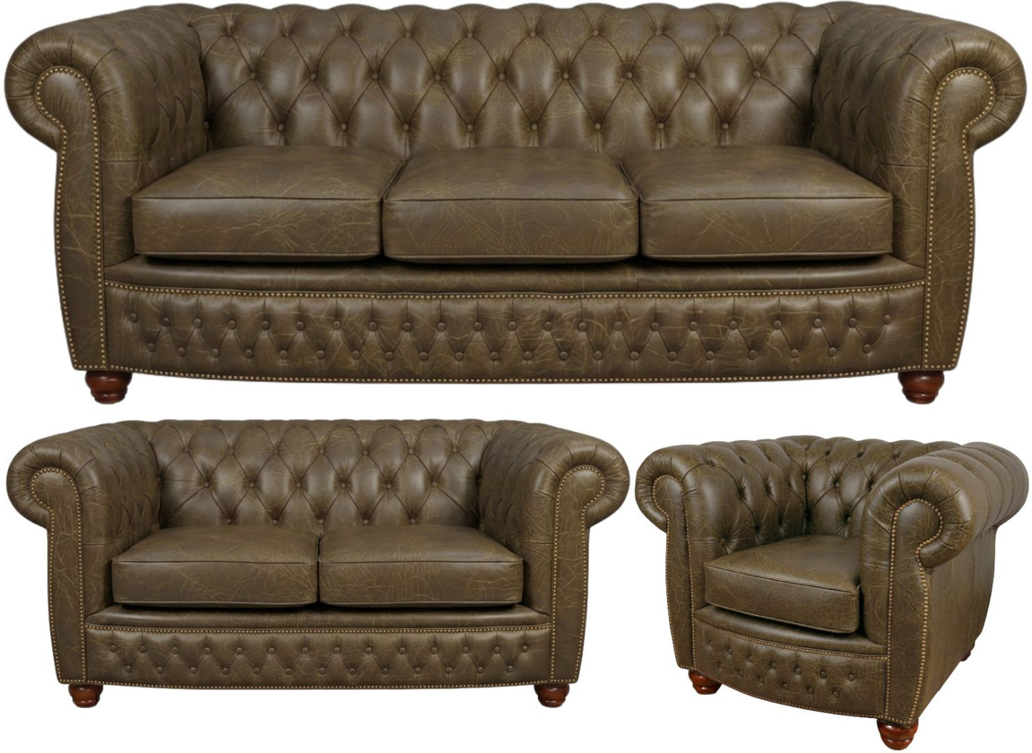The Chamberlain Chesterfield 3 Piece Suite