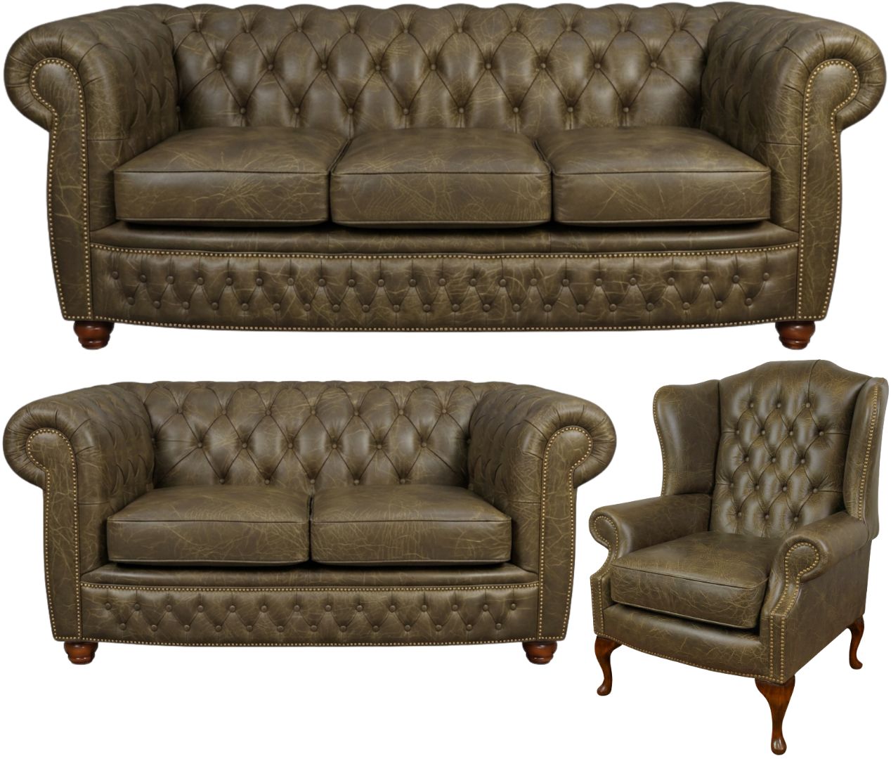The Chamberlain Chesterfield 3 Piece Suite