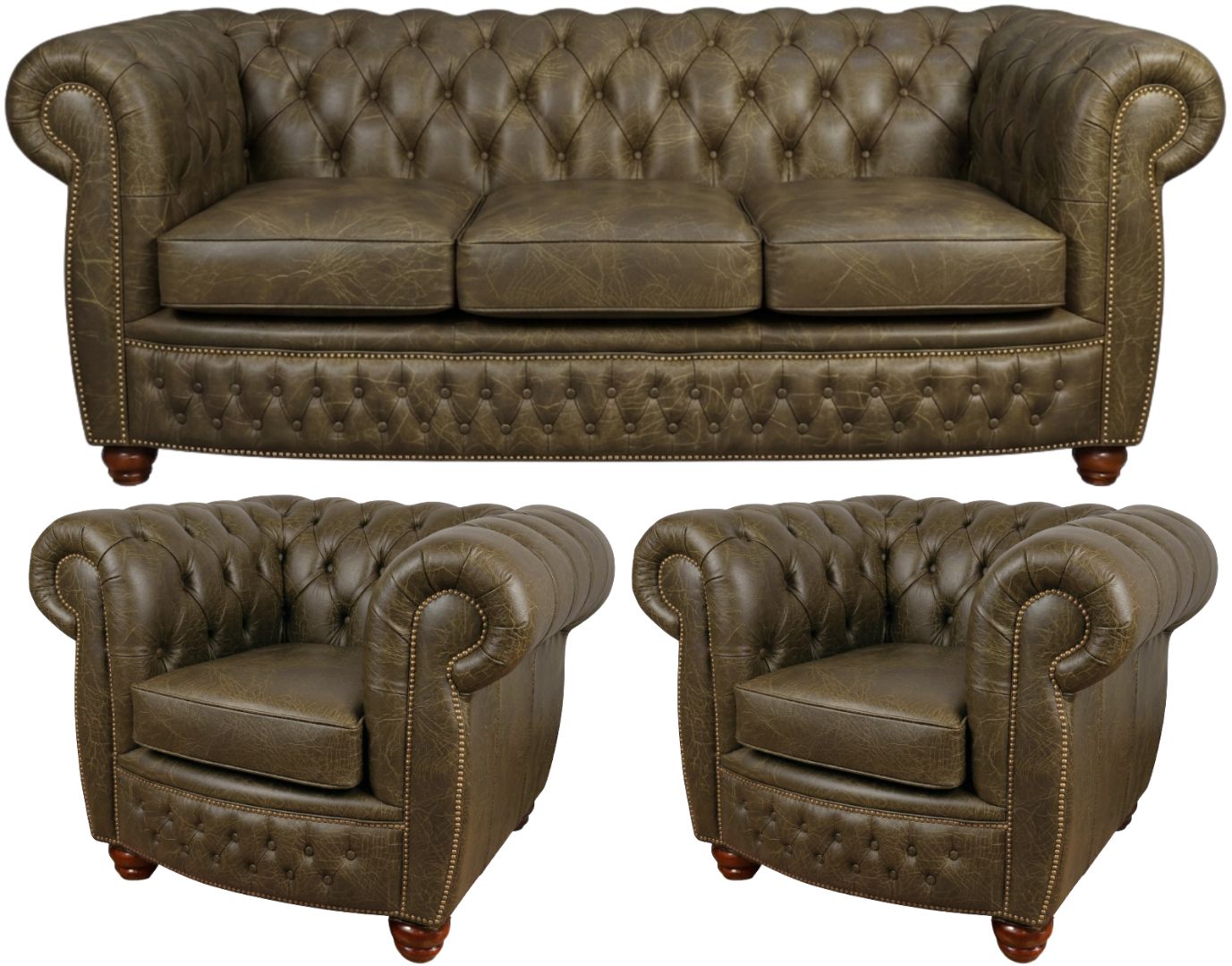 The Chamberlain Chesterfield 3 Piece Suite