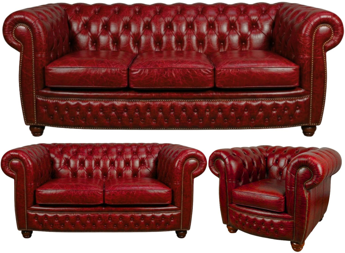 The Chamberlain Chesterfield 3 Piece Suite