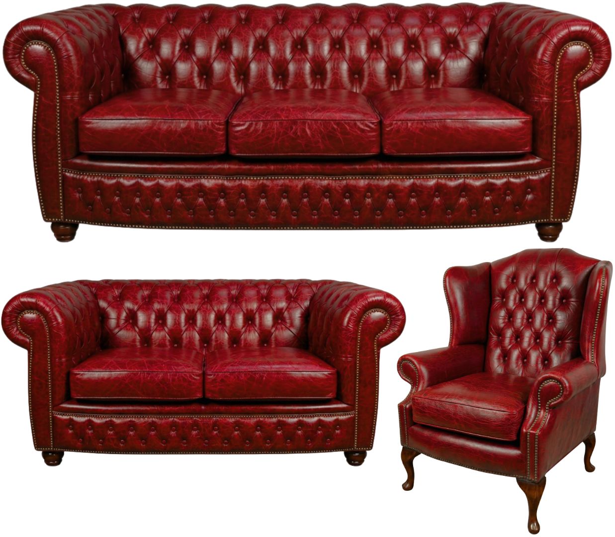The Chamberlain Chesterfield 3 Piece Suite