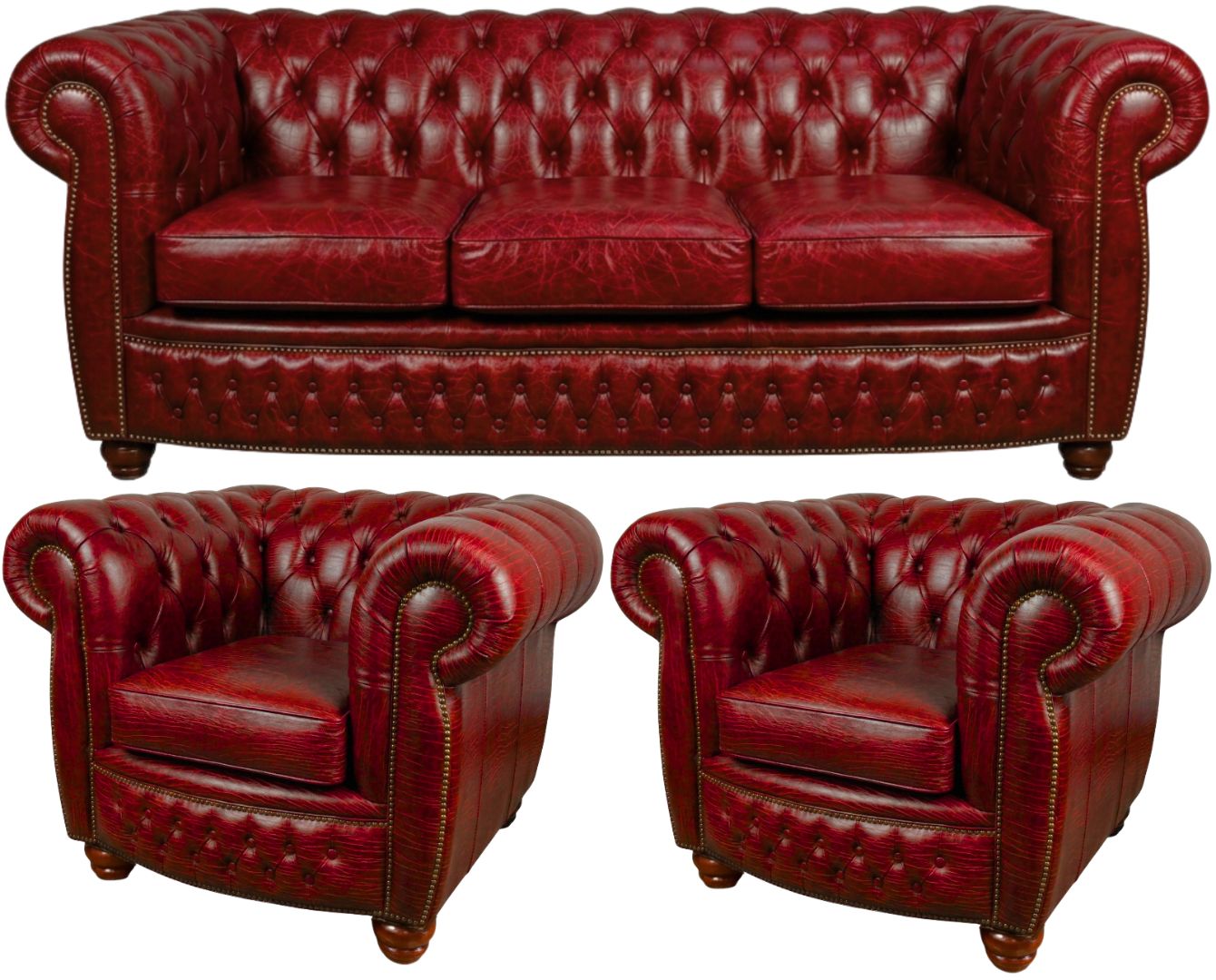 The Chamberlain Chesterfield 3 Piece Suite