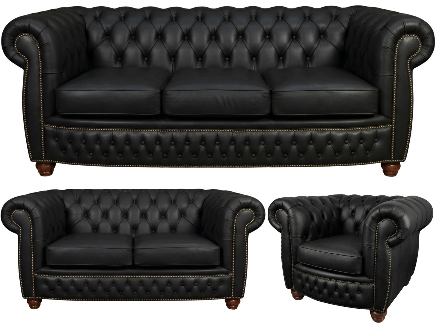 The Chamberlain Chesterfield 3 Piece Suite