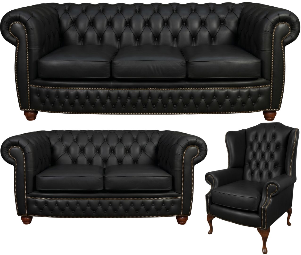 The Chamberlain Chesterfield 3 Piece Suite