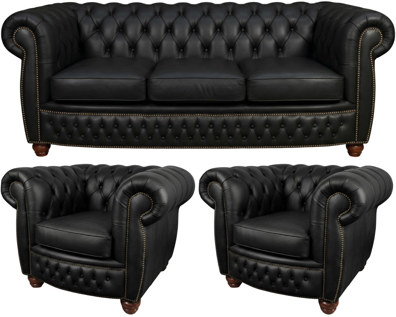 The Chamberlain Chesterfield 3 Piece Suite