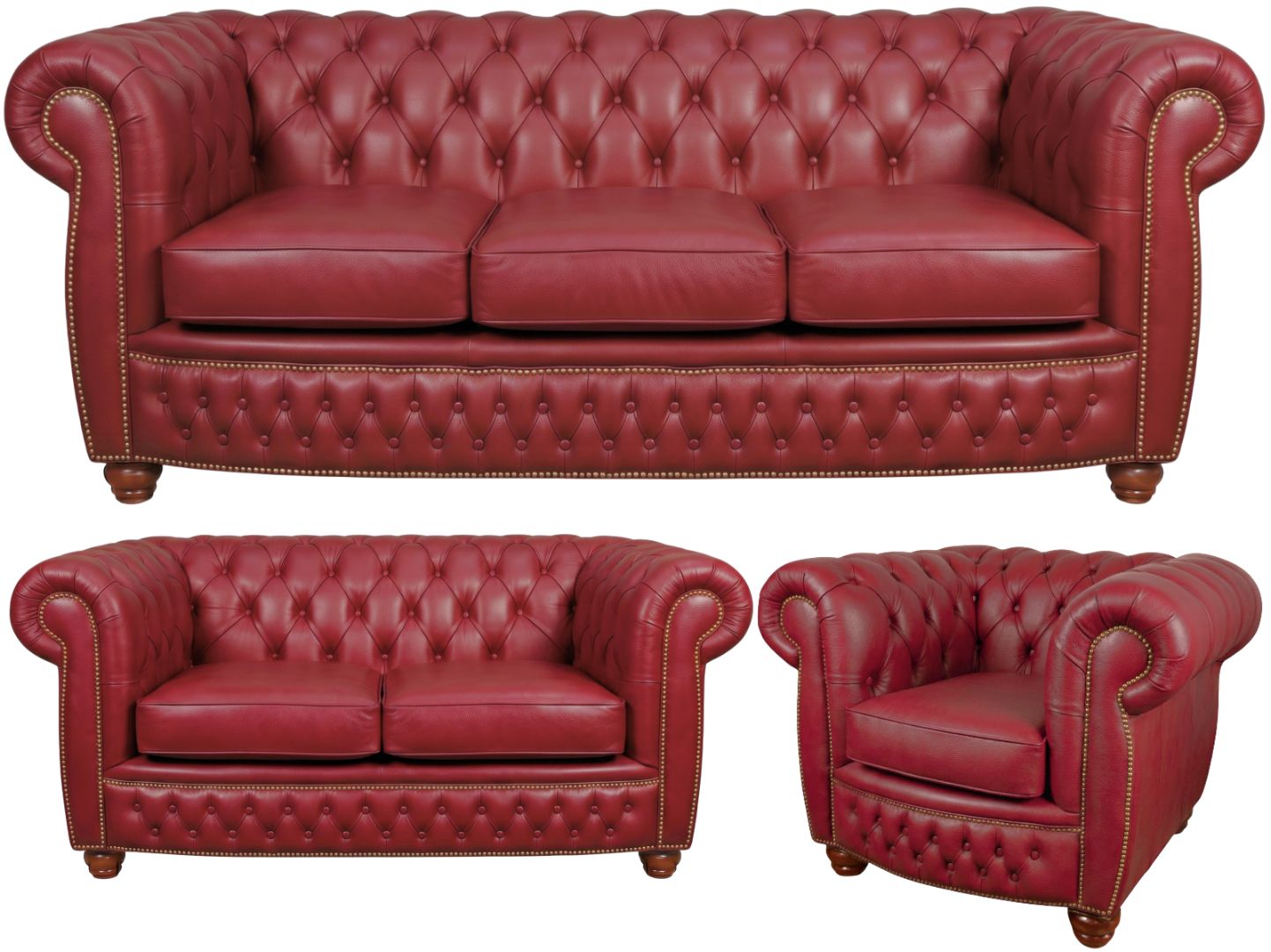 The Chamberlain Chesterfield 3 Piece Suite