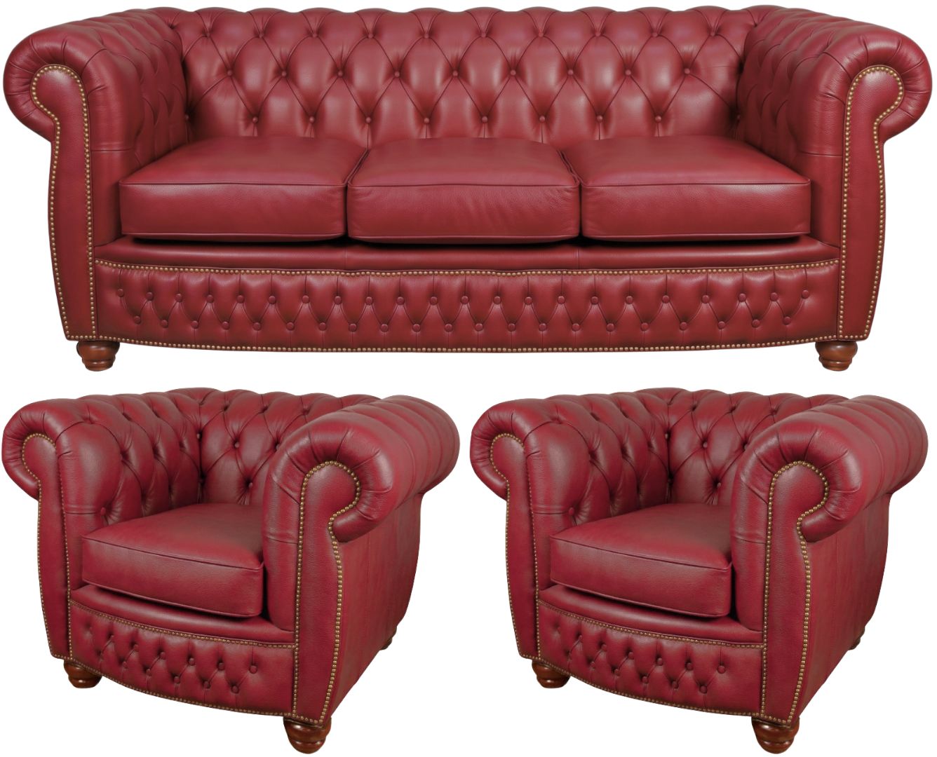 The Chamberlain Chesterfield 3 Piece Suite
