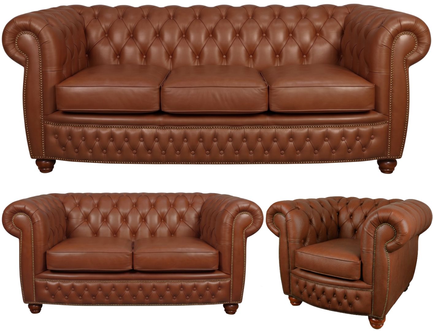 The Chamberlain Chesterfield 3 Piece Suite